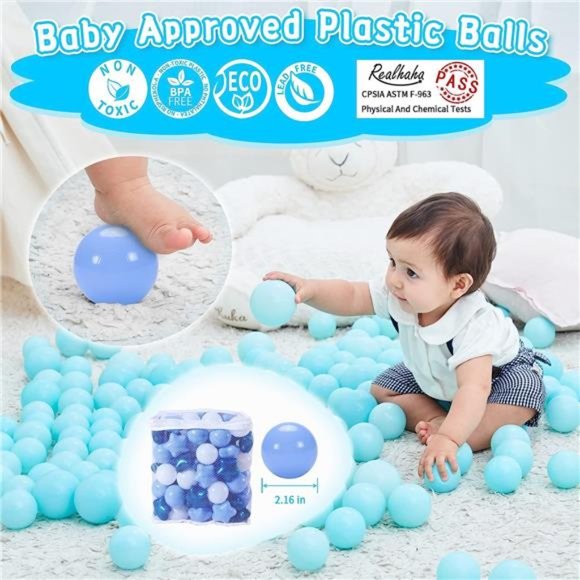 Ball Pit Balls Play Balls for Babies, Small Balls for Kids Playpen Plastic Balls - Picture 4 of 6